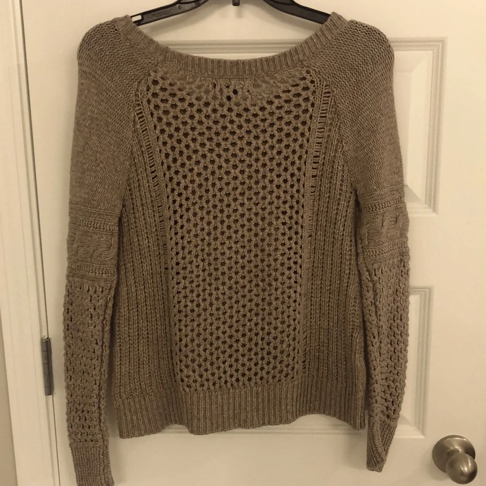 American Eagle brown woven sweater - Picture 4 of 5